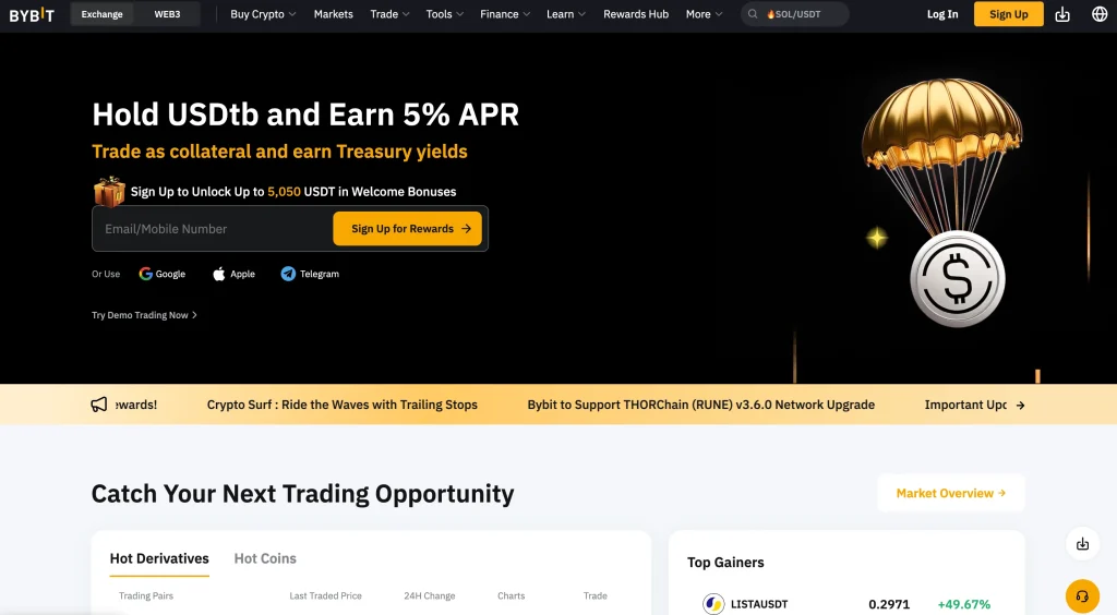 4. Bybit, Best for Speed and Web3 Features
