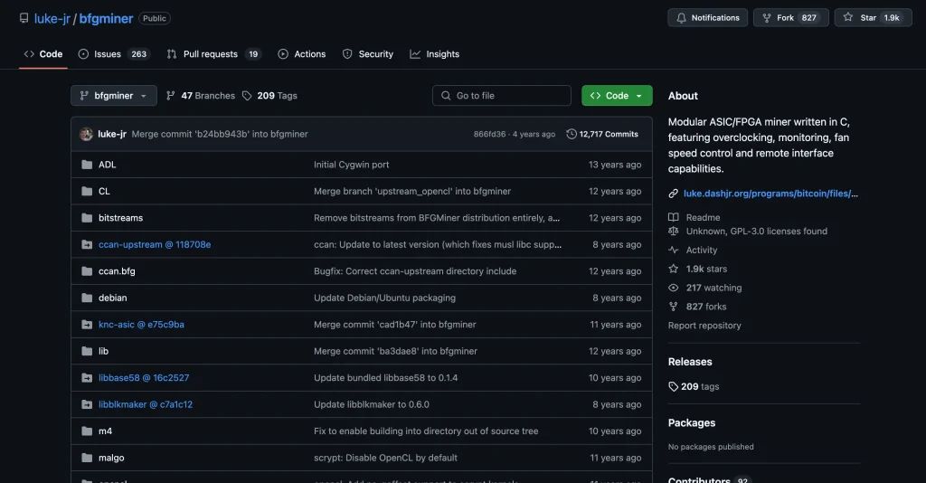 2. BFGMiner - Best for Professional Crypto Miners