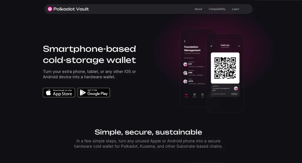 5. Polkadot Vault, Best Air-Gapped Wallet for Maximum Security