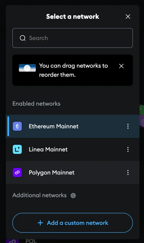 Step 3. Switch to the Polygon Network