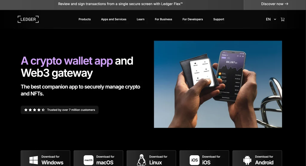 4. Ledger Live, Best for Secure Cold & Hot Storage Combo