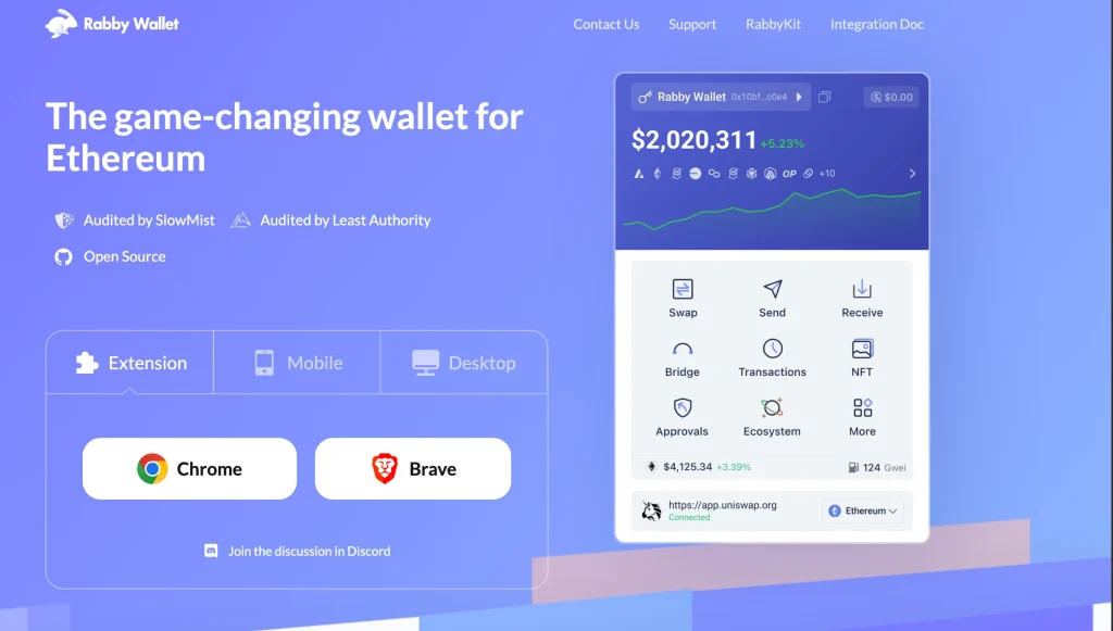 1. Rabby Wallet, Best for Browser-Based Advanced Users