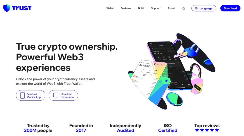5. Trust Wallet, Best for Altcoin Diversity & Mobile Users