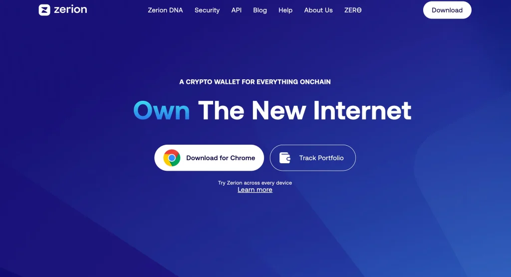 3. Zerion Wallet: Best for Portfolio Management