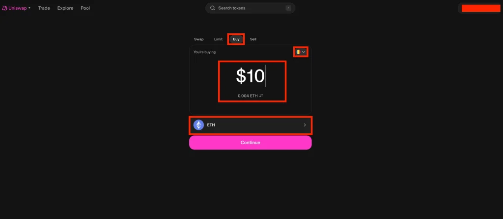 Step 1. Open the "Buy" Tab and Enter Purchase Details