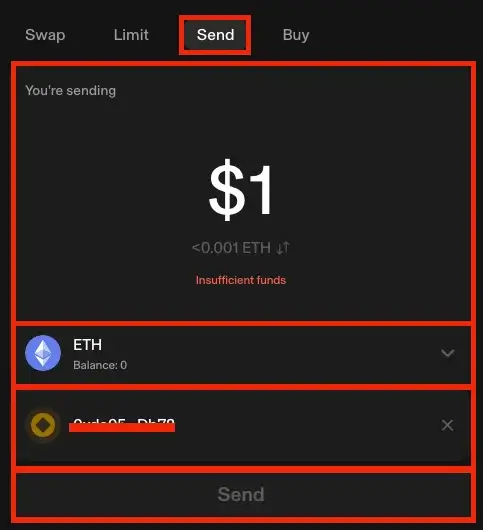 Step 1. Open the "Send" Tab and Fill Out the Details