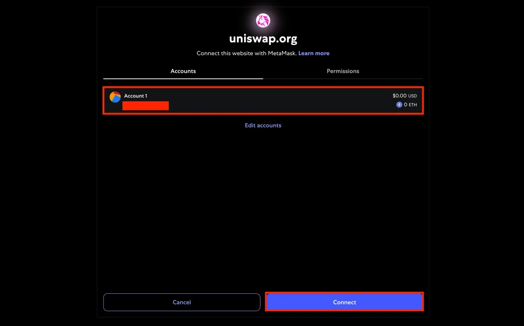 Step 2. Approve the Connection in Your Wallet