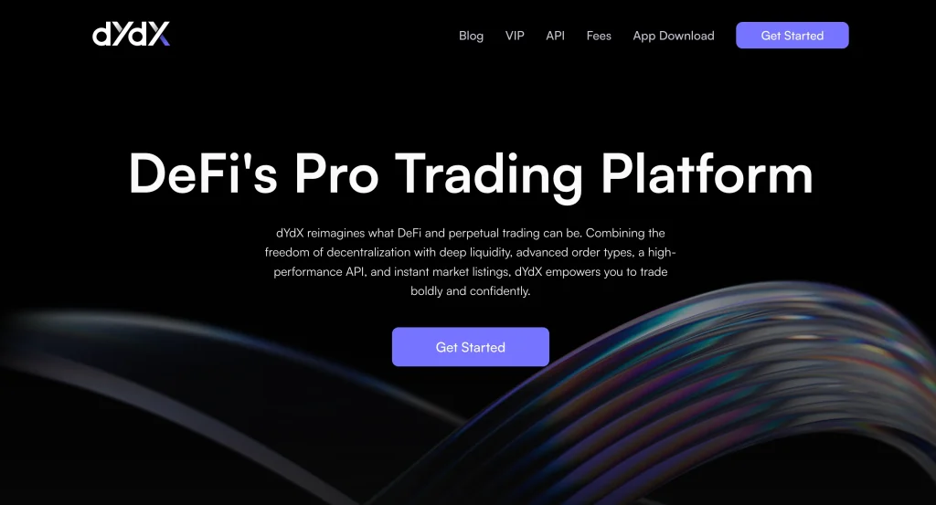 3. dYdX (v4) - Best for Decentralized Liquidity Depth and Trading Volume