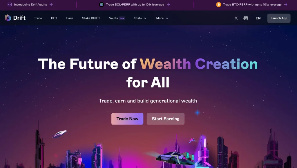 4. Drift Protocol v2 - Best for Dynamic Liquidity and Advanced On-Chain Trading