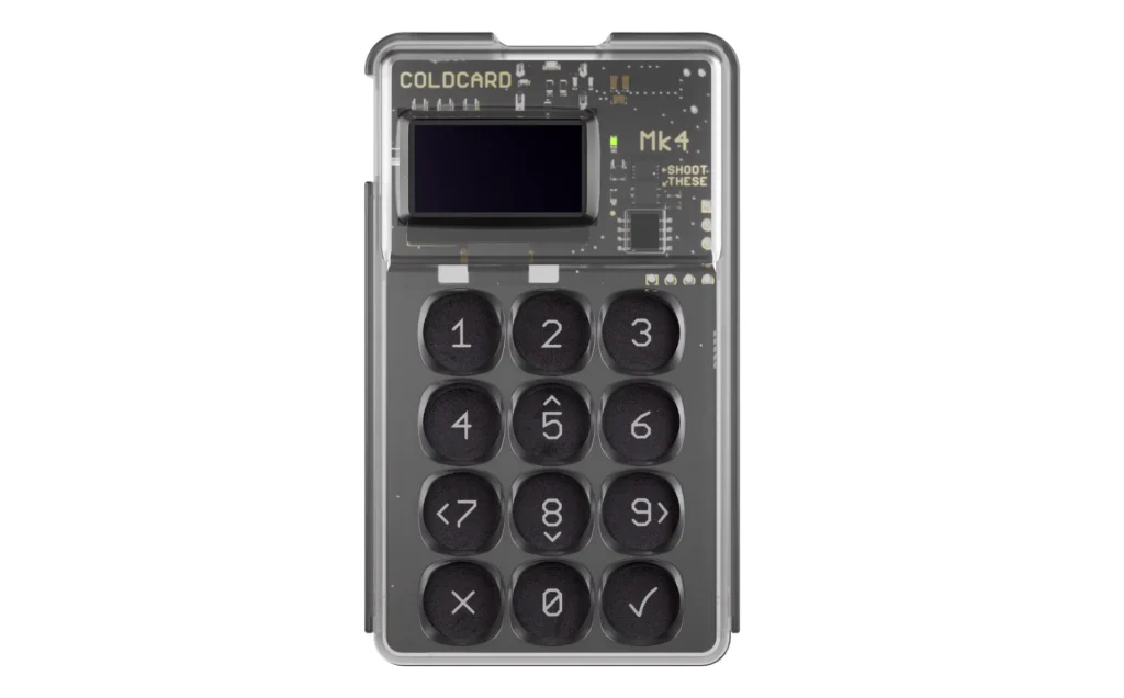4. ColdCard Mk4: Best for Bitcoin Maximalists