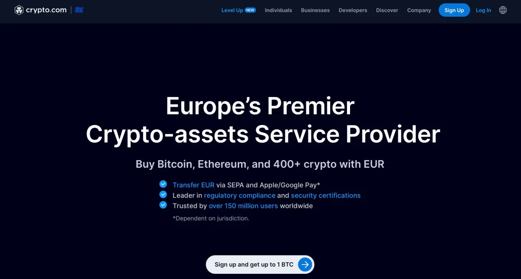 Crypto.com - Best for Mobile & Secure Access