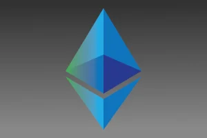 Blue Ethereum logo standing for the Ethereum layer 1 that both Base and Optimism settle to
