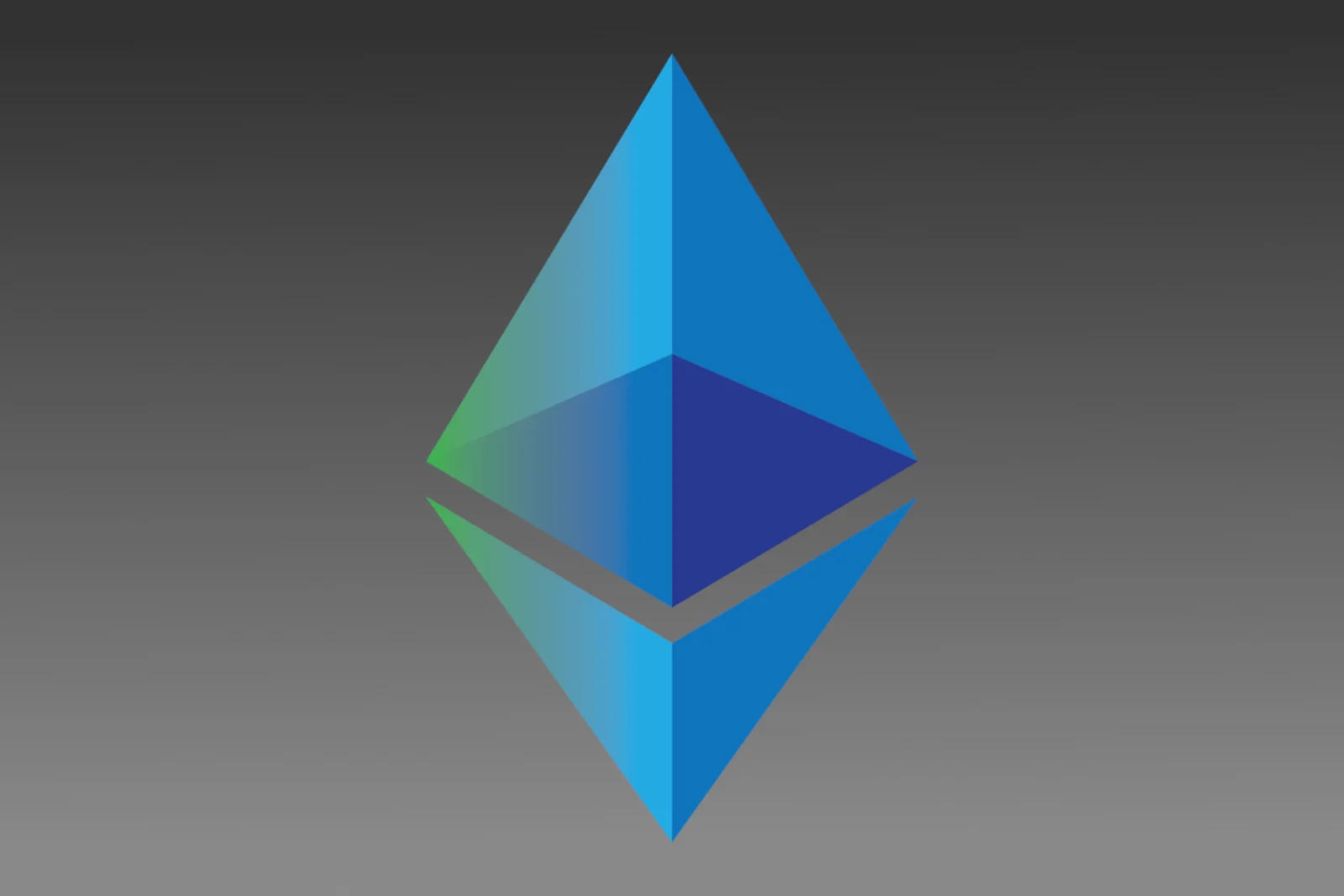 Blue Ethereum logo standing for the Ethereum layer 1 that both Base and Optimism settle to