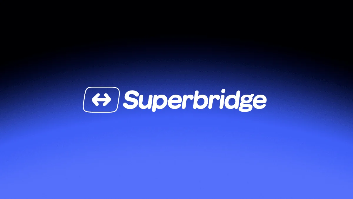 Superbridge logo in white on a blue gradient, from the official Superbridge site