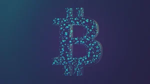 Blue Bitcoin network visualization illustrating a guide to the best Bitcoin wallets