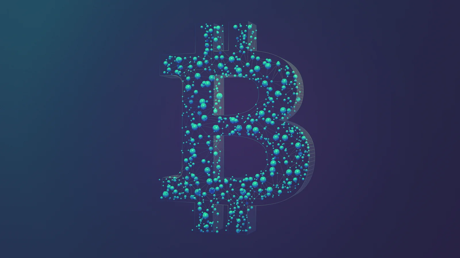 Blue Bitcoin network visualization illustrating a guide to the best Bitcoin wallets
