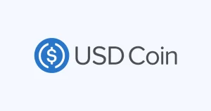 USD Coin (USDC) logo on a light blue background for the best USDC wallets guide