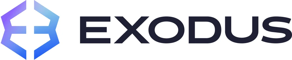 Exodus wallet logo and wordmark from the official Exodus brand asset set