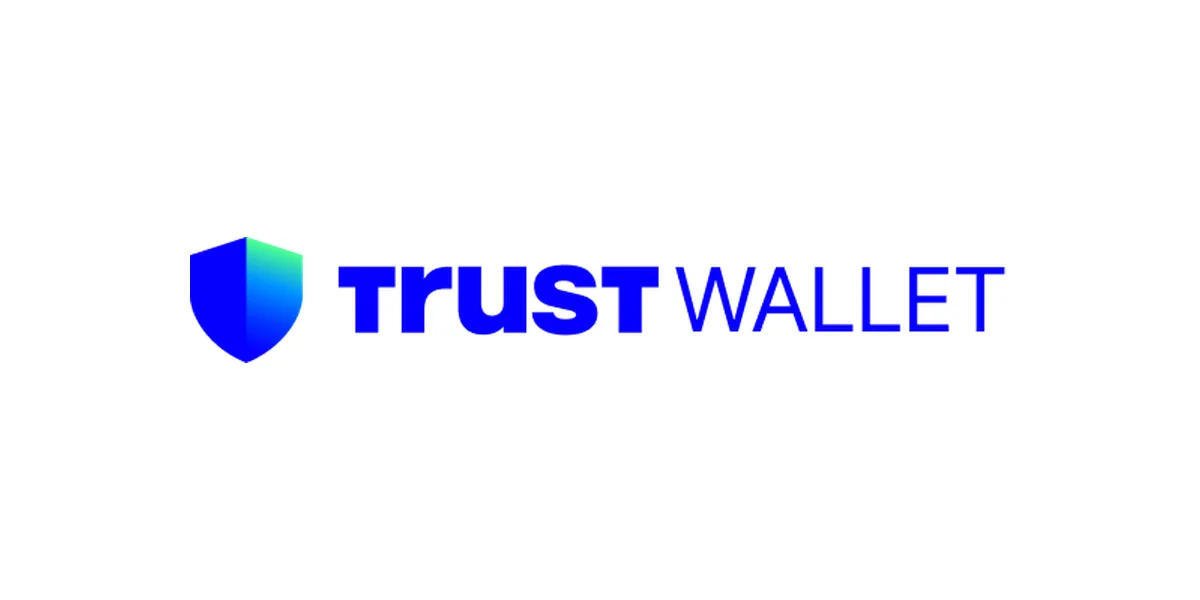 Trust Wallet shield logo and wordmark from the official Trust Wallet press kit