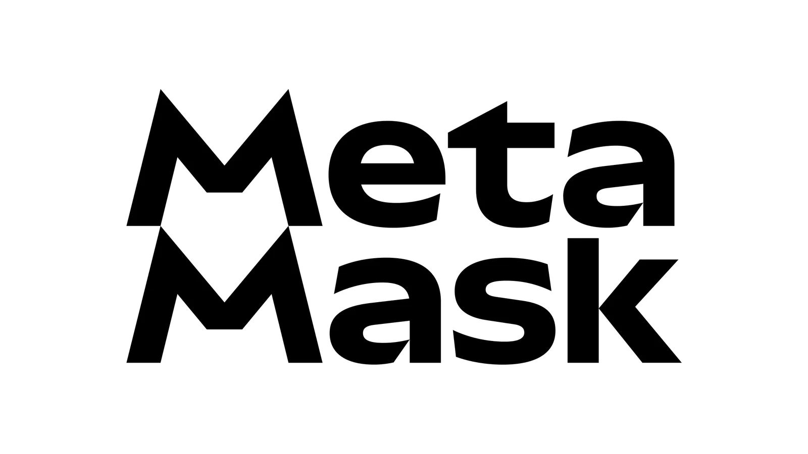 Official MetaMask wordmark logo from the MetaMask brand assets page