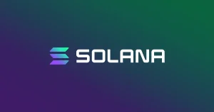 Solana (SOL) logo and wordmark on the official Solana brand card