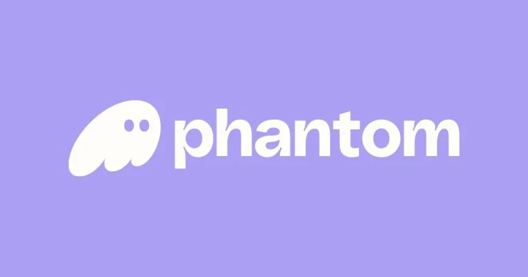 Phantom Wallet logo, the Phantom ghost mark and wordmark on a purple background