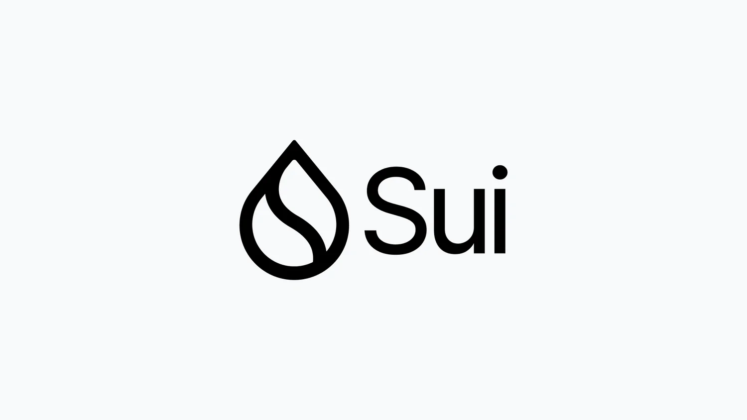 Official Sui logo, the water drop mark and Sui wordmark from the Sui brand kit