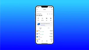 Trust Wallet mobile app home screen showing balance, Send, Receive, Buy and Earn buttons