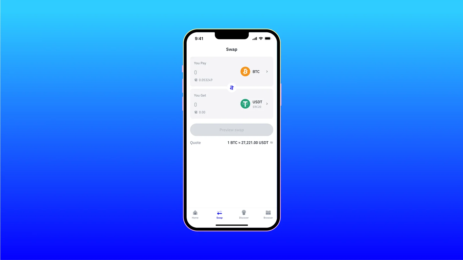 Trust Wallet swap screen used to trade one token for another inside the app